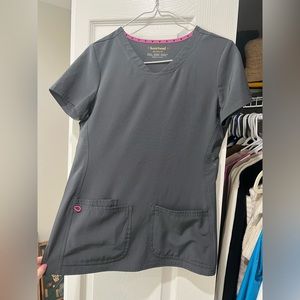 Heart and Soul by Cherokee grey scrub top.